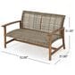 Hearth and Haven Hampton Outdoor Loveseat in Natural and Grey, , large