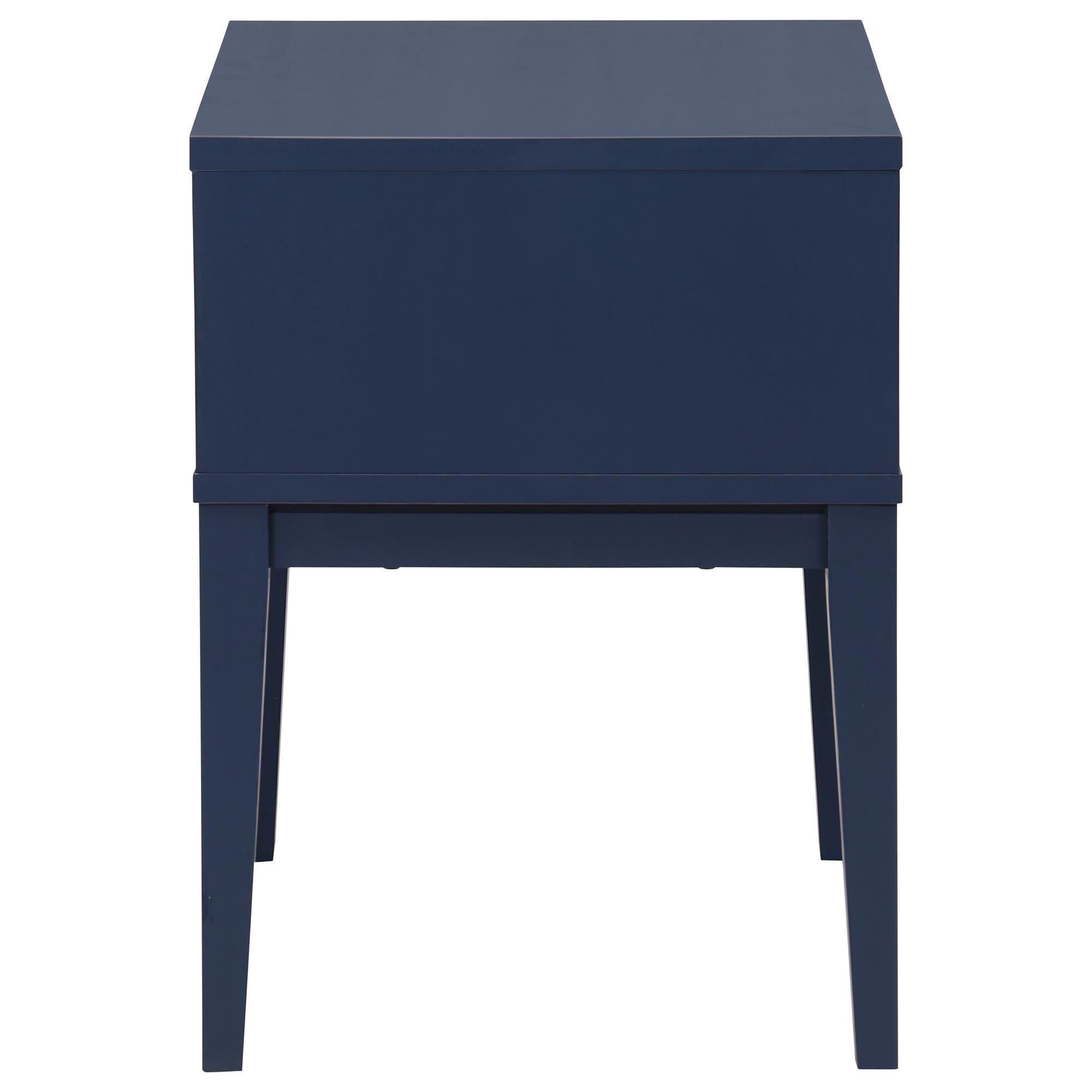 Safavieh Fidia 1-Drawer Nightstand in Navy Blue