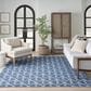 Nourison Aloha Floral 7"10" x 10"6" Blue Indoor/Outdoor Area Rug, , large