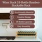 HOMLUX 18-Bottle Bamboo Stackable Modular Wine Rack in Natural, , large
