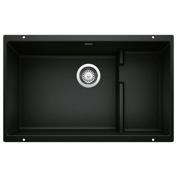 Blanco Precis Cascade Super Single Sink with Colander in Coal Black, , large