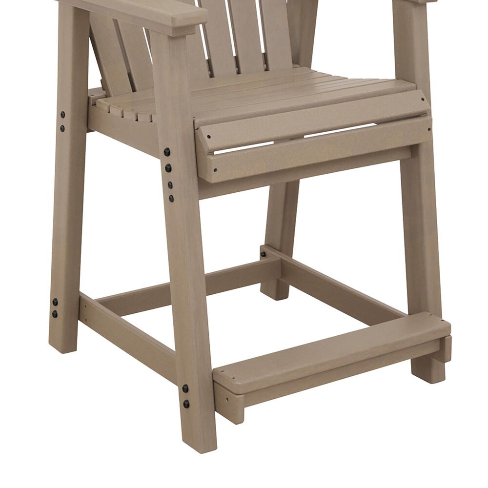 Ashley Seacliff Beach Barstool in Medium Brown (Set of 2), , large