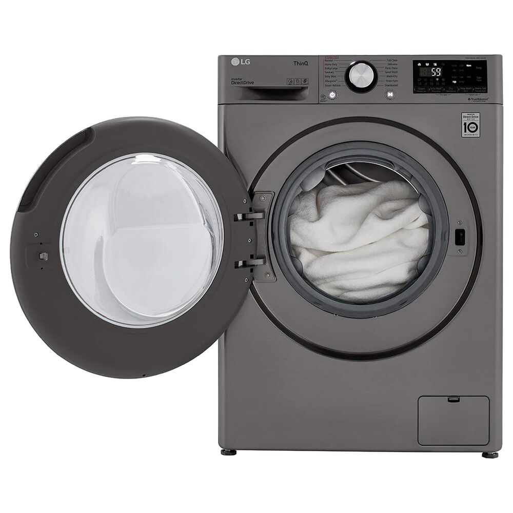 LG 2.4 Cu.Ft. Smart Wi-fi Enabled Compact Front Load All-In-One Washer and Dryer Combo in Graphite Steel, , large