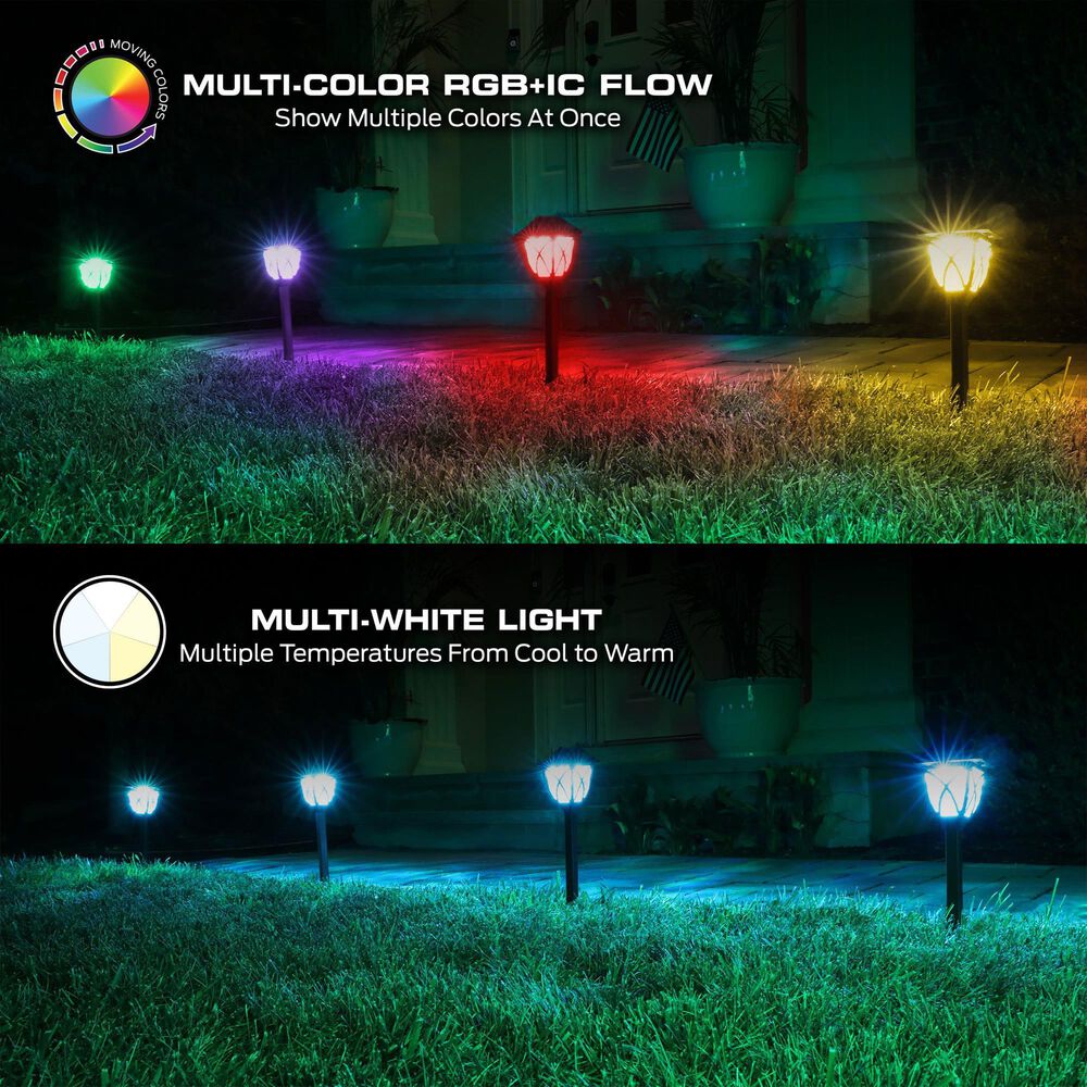 Monster Illuminessence 4-Piece Smart Pathway LED Light with Sound Reactive in Multicolor, , large