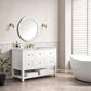 James Martin Vanities Breckenridge 48" Single Bathroom Vanity in Bright White with 3 cm Eternal Jasmine Pearl Silestone Top, Rectangular Sink and FreePower Wireless Charger, , large