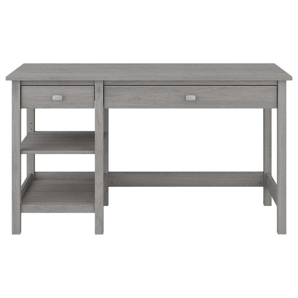 Bush Modern Farmhouse Broadview 2Piece Office Desk Set in Modern Gray