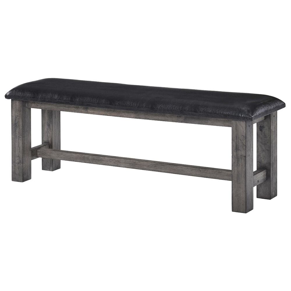 Mayberry Hill Nathan Dining Bench in Gray Oak Bench Only Nebraska