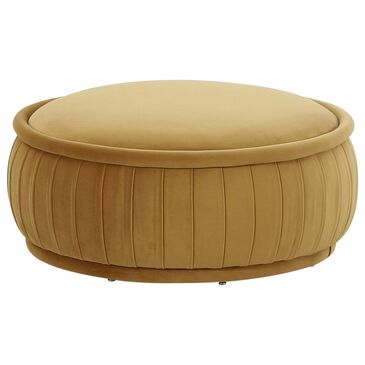 Tov Furniture Rylee Accent Ottoman in Chartreuse Velvet, , large