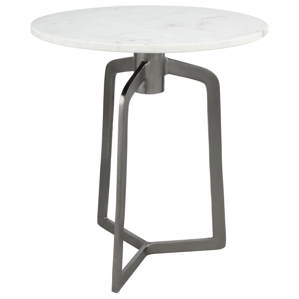 Zuo Modern Rand Side Table in White and Black, , large
