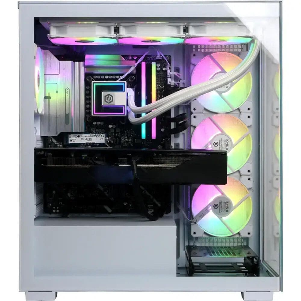 CyberPowerPC Gamer Supreme Gaming Desktop PC | Intel Core Ultra 9 285K - 64GB RAM - NVIDIA GeForce RTX 5080 Graphics - 4TB SSD in White, , large