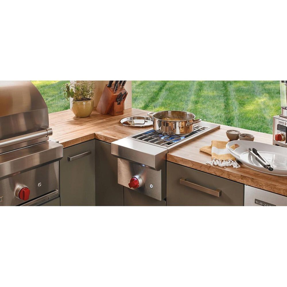 Wolf 13&quot; Built-In Liquid Propane Side Burner Module in Stainless Steel, , large