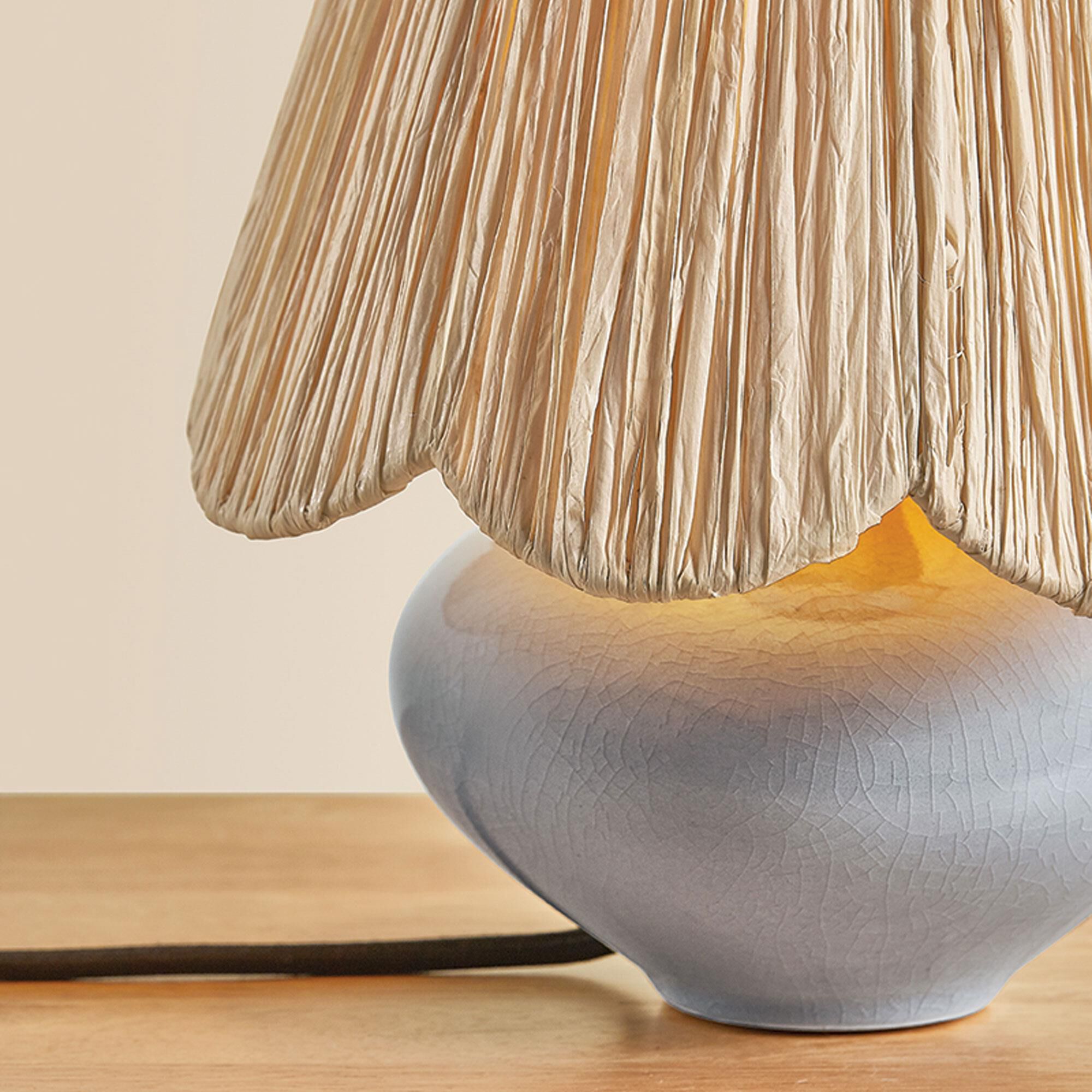 Mitzi Lighting Cailyn Table Lamp in Aged Brass and Frost Crackle