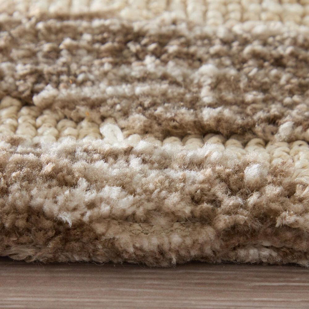 Feizy Colton Taupe 3&#39;6&quot; x 5&#39;6&quot; Area Rug, , large