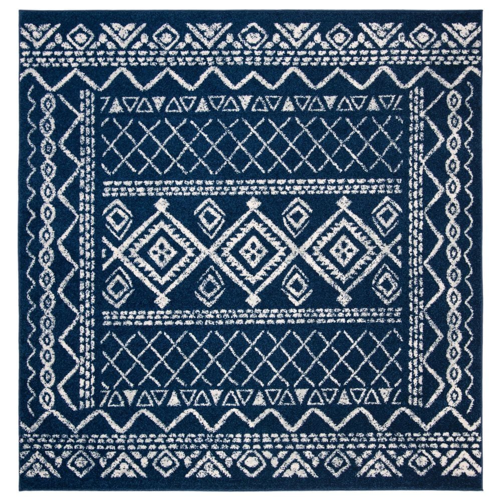 Safavieh Tulum 3" Square Dark Blue Area Rug, , large