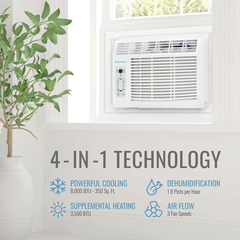 Almo Distributing Pennsylvania 12,000/11,600 BTU 230V Window/Wall Air Conditioner with 11,000 BTU Supplemental Heat Capability, , large