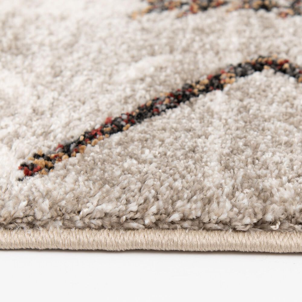 Central Oriental Oklahoma Davien Nickel and Multicolorcolor 5' x 7'3" Area Rug, , large