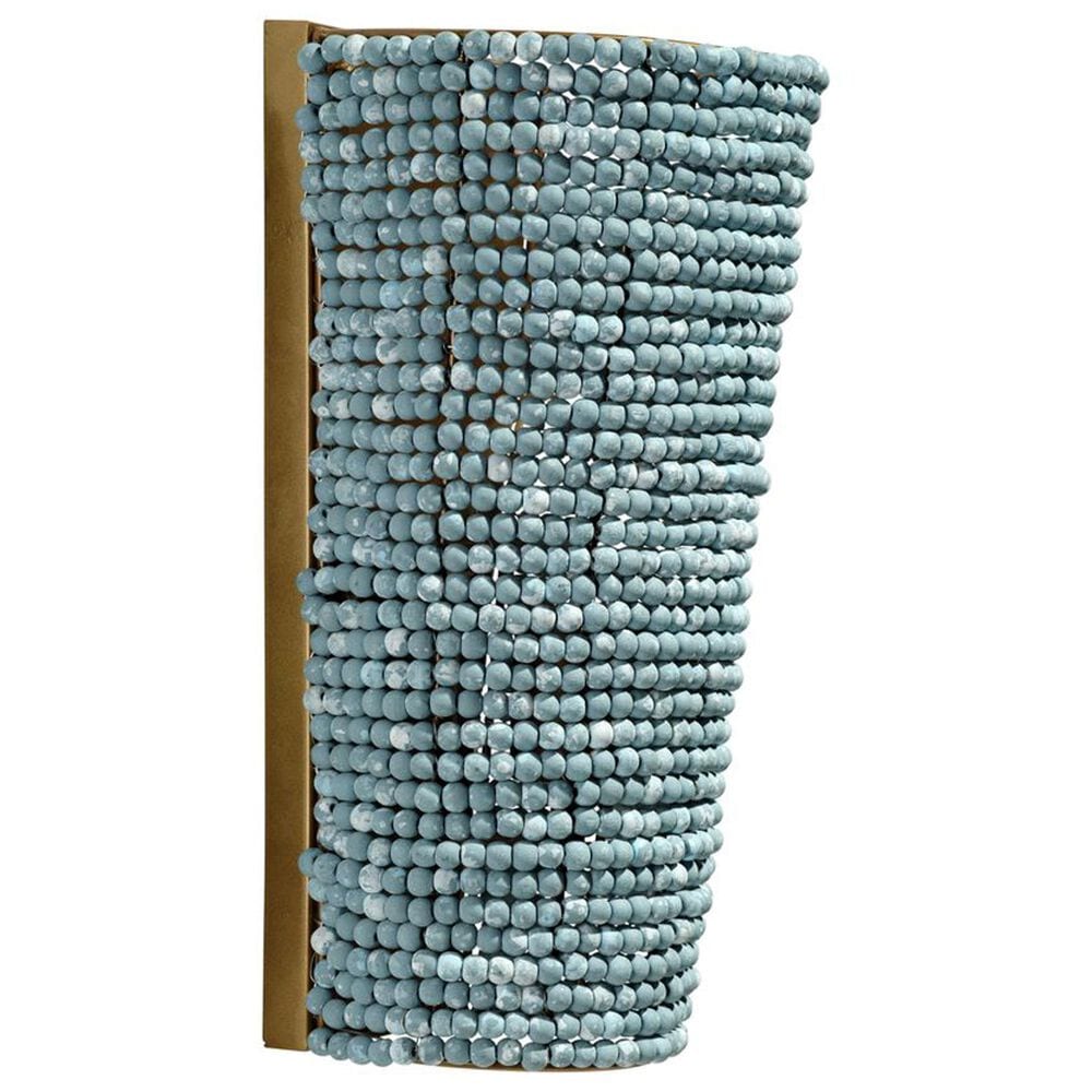 Jamie Young Direct Ship Cove 1-Light Beaded Cone Wall Sconce in Blue, , large