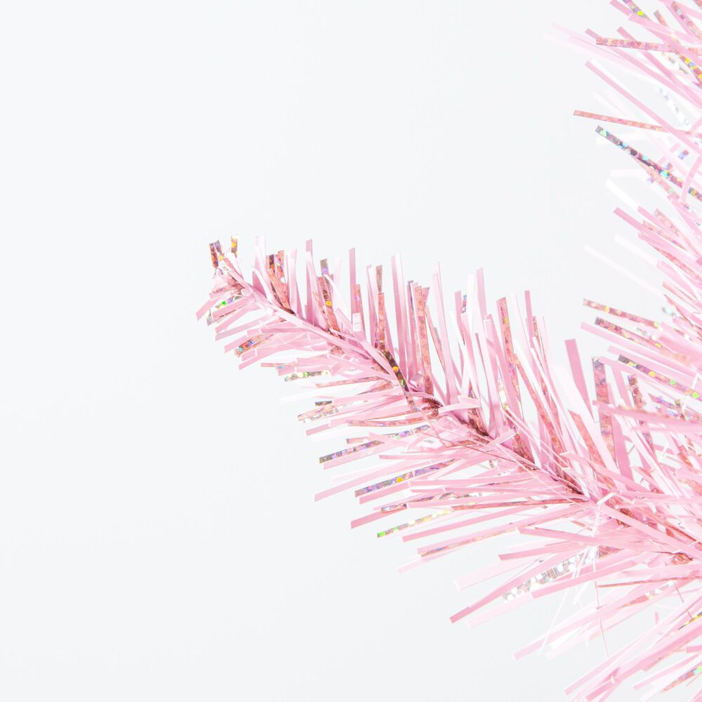 The Gerson Company 2&#39; Potted Artificial Christmas Tree with Warm White LED Lights in Pink, , large