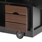 HOMLUX 54" Kitchen Island with Drop Leaf in Black, , large
