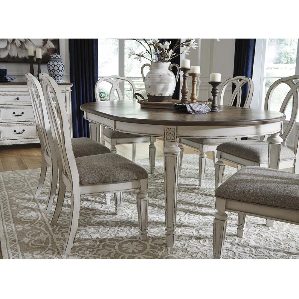 Signature Design By Ashley Realyn 5 Piece Dining Set In Chipped White Nebraska Furniture Mart