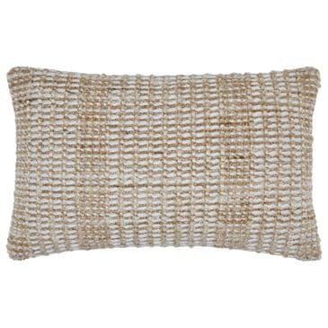 Ashley Hathby 14" x 22" Lumbar Throw Pillow in Tan and White, , large
