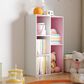 HOMLUX 5-Cube Reversible Storage Bookshelf in White and Pink, , large