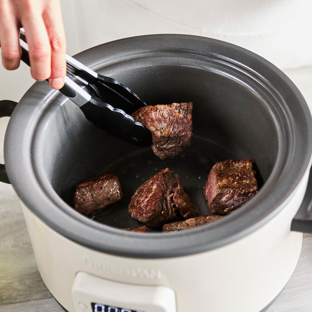 Green Pan Bistro 4-Quart Slow Cooker with In-Pot Browning in Macadamia, , large