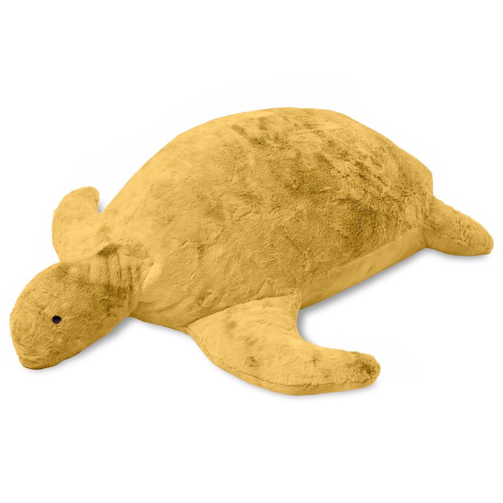 Jaxx Shelly The Turtle Sea Buddy Large Kids Stuffed Animal Bean Bag in Gold, , large