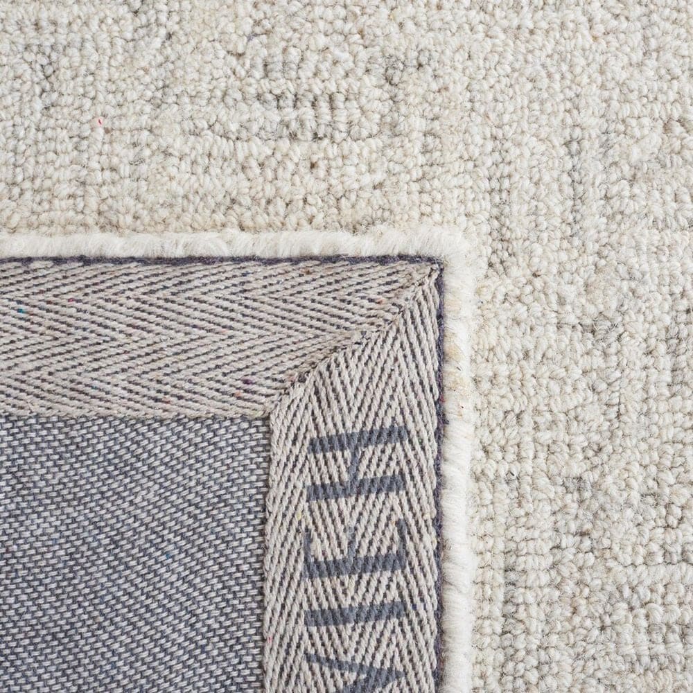 Safavieh Micro-Loop 5&#39; Square Light Grey and Ivory Area Rug, , large