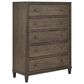 Furniture Worldwide Montclair 5-Drawer Chest in Cocoa, , large