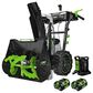 EGO 24" Two-Stage Snow Blower with 2 x 6.0Ah Batteries and Dual Port Charger in Black and Gray, , large