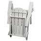Hearth and Haven 34" Outdoor Folding Adirondack Chair with Cup Holder in White, , large