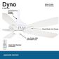 Minka-Aire Dyno 52" Ceiling Fan with LED Light in White, , large