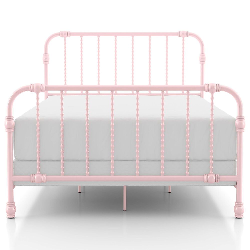 Furniture of America Wren Full Spindle Kids Bed in Pink, , large