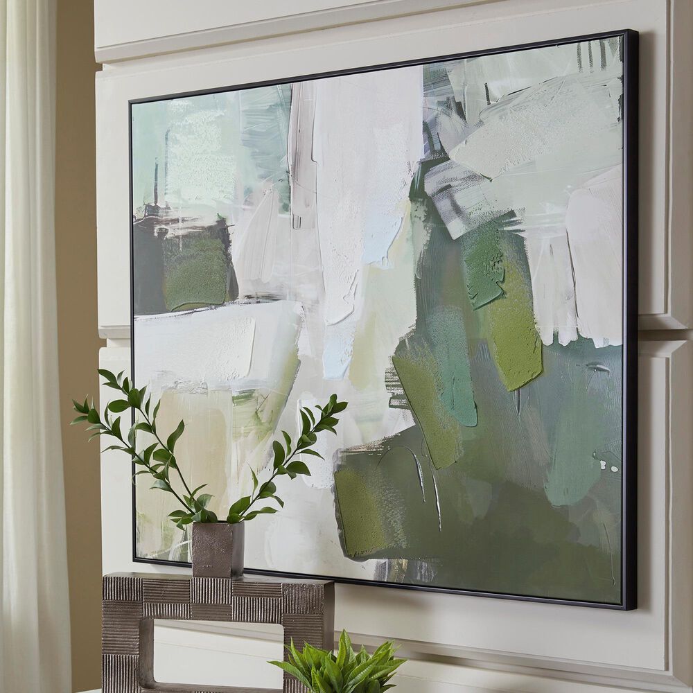 Ashley Vinick 50" x 40" Wall Art in Green, Gray and White, , large
