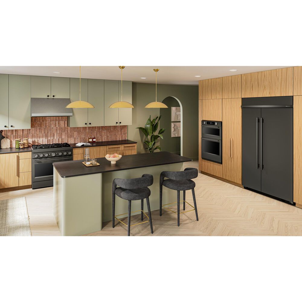 KitchenAid 36" Commercial Dual Fuel Range in Black Ore, , large