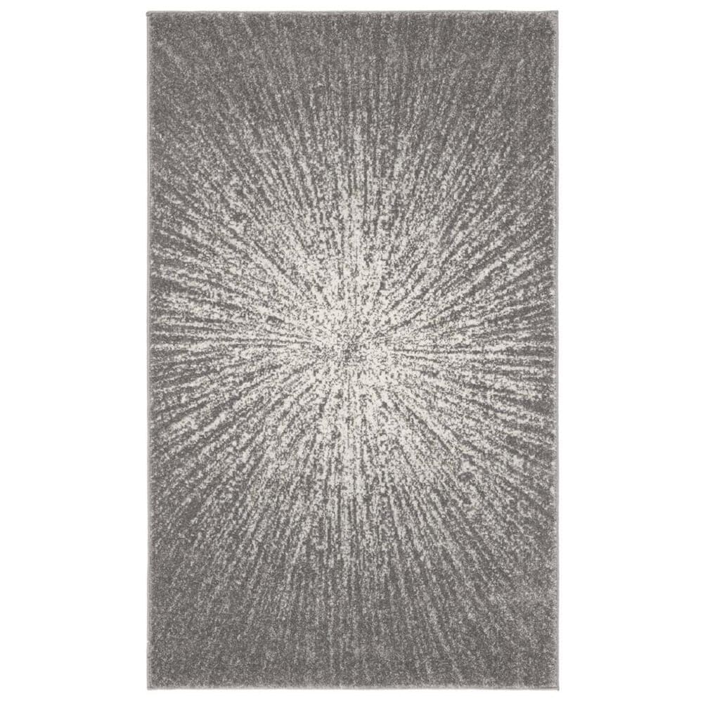Safavieh Evoke EVK228H 3" x 5" Dark Grey and Ivory Area Rug, , large