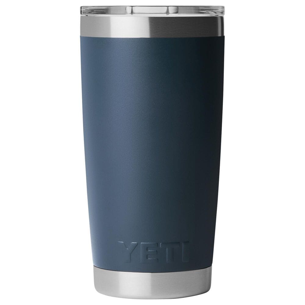 YETI Rambler 20 Oz Tumbler with Magslider Lid in Navy and Badge, , large