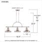 Quoizel Emery 3-Light Island Chandelier in Brushed Nickel, , large