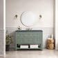 James Martin Vanities Breckenridge 48" Single Bathroom Vanity in Smokey Celadon with 3 cm Charcoal Soapstone Quartz Top and Rectangular Sink, , large