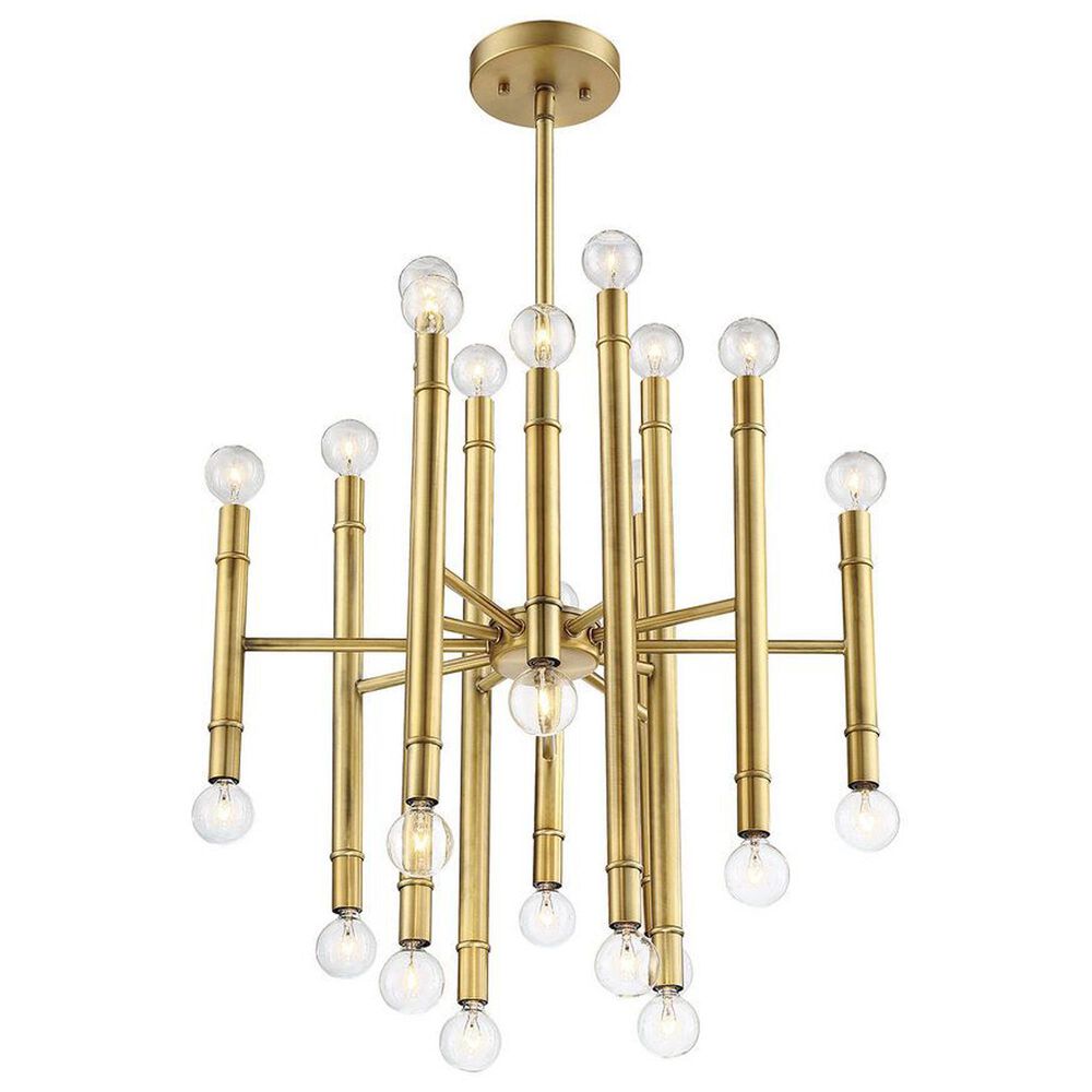 Savoy House 24-Light Chandelier in Natural Brass, , large