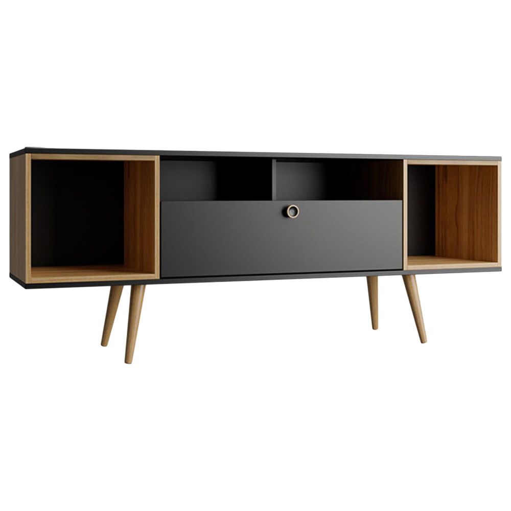Dayton Theodore 62.99" TV Stand in Black/Cinnamon, , large