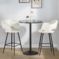 LumiSource Margarite Counter Stool with Cream Cushion in Black (Set of 2), , large
