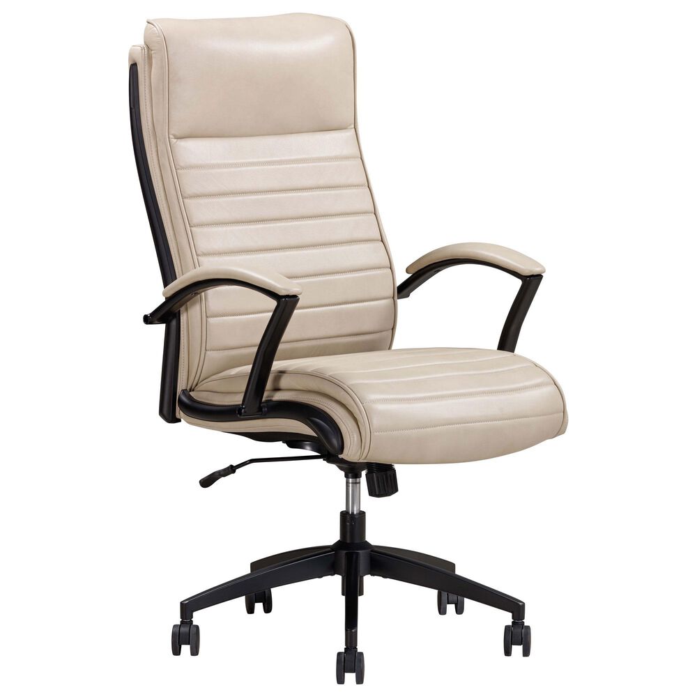 Simeon Collection Leather Desk Chair in Antique Linen, , large