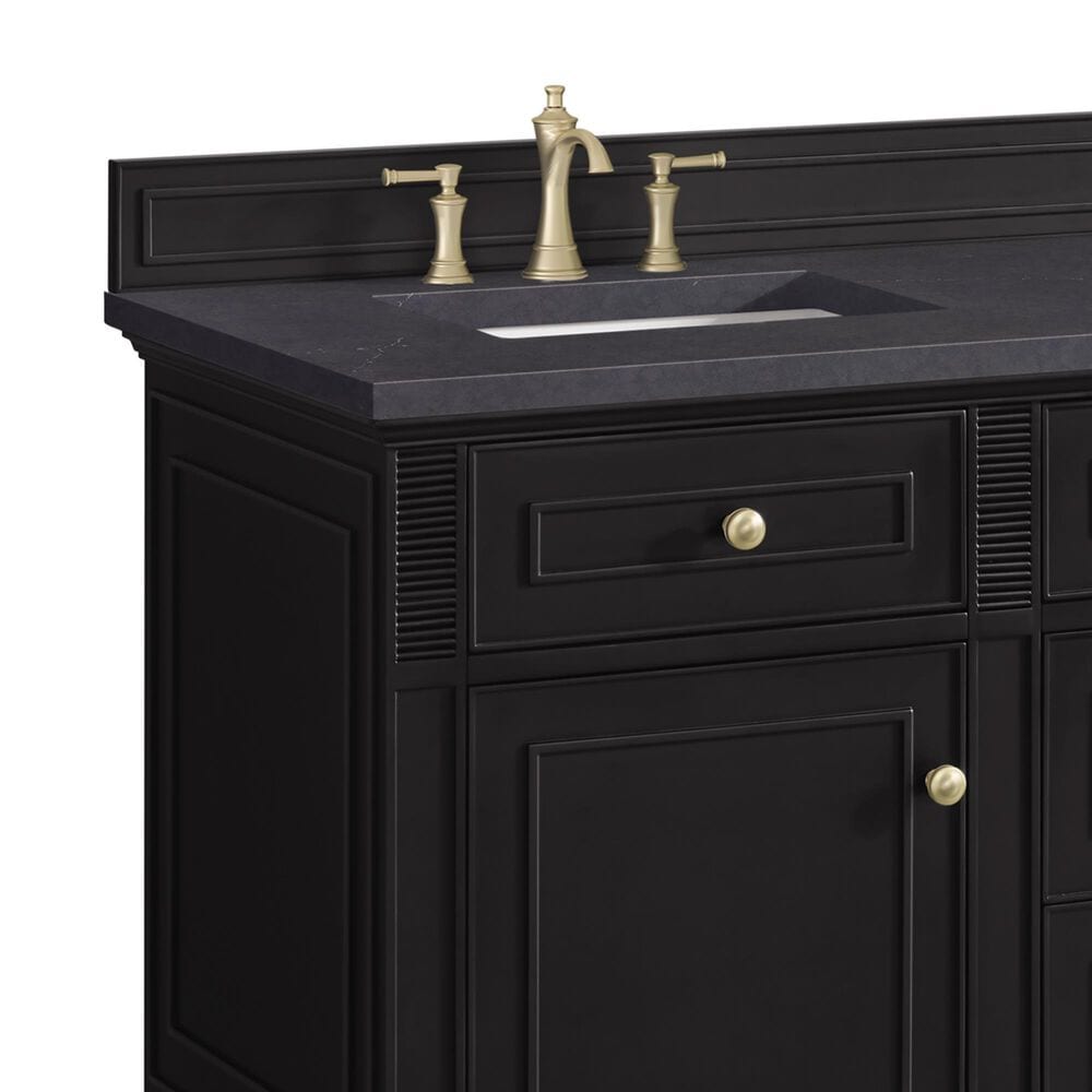 James Martin Vanities Lorelai 60&quot; Double Vanity in Black Onyx with 3 cm Charcoal Soapstone Quartz Top, , large
