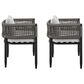 Blue River Alegria Outdoor Dining Chair with Light Grey Cushion in Black (Set of 2), , large
