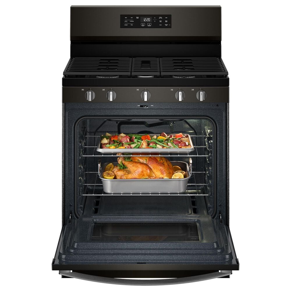 Whirlpool 5 Cu. Ft. Freestanding Gas Range in Black Stainless Steel, , large
