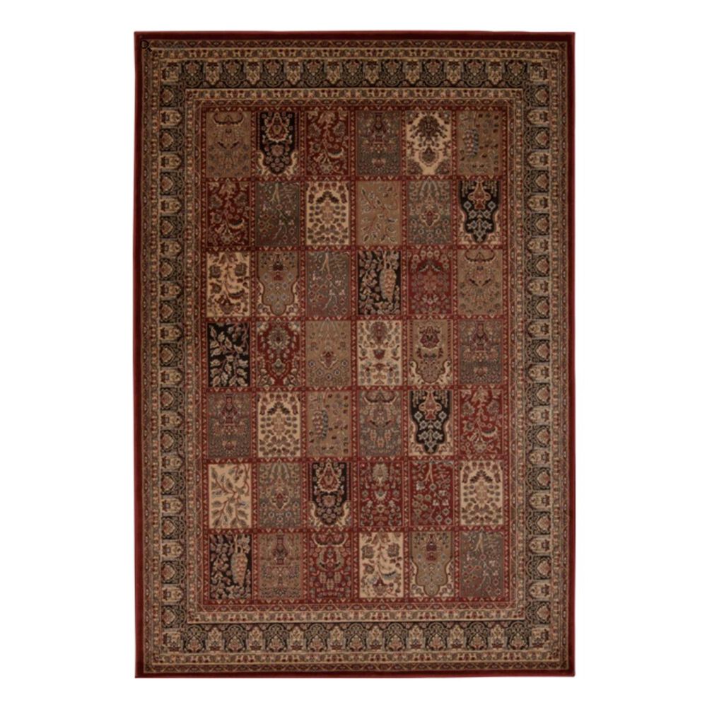 Nourison Ararat ARA01 3'9" x 5'9" Burgundy Area Rug, , large