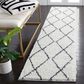Safavieh August Shag 2"2" x 9" Ivory and Dark Grey Runner, , large
