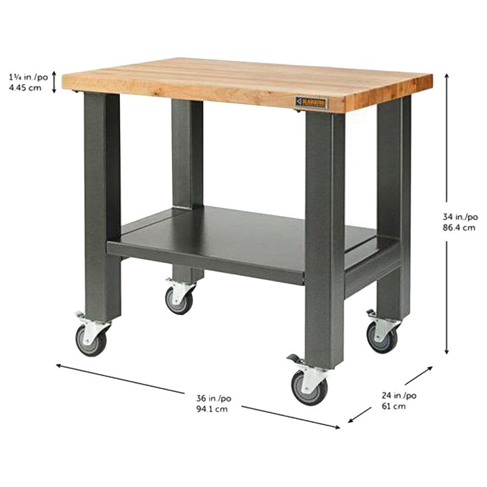 Gladiator 3&#39; Wide Mobile Workstation in Hammered Granite, , large
